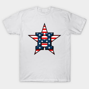 Houston H Stro American Flag T-Shirt